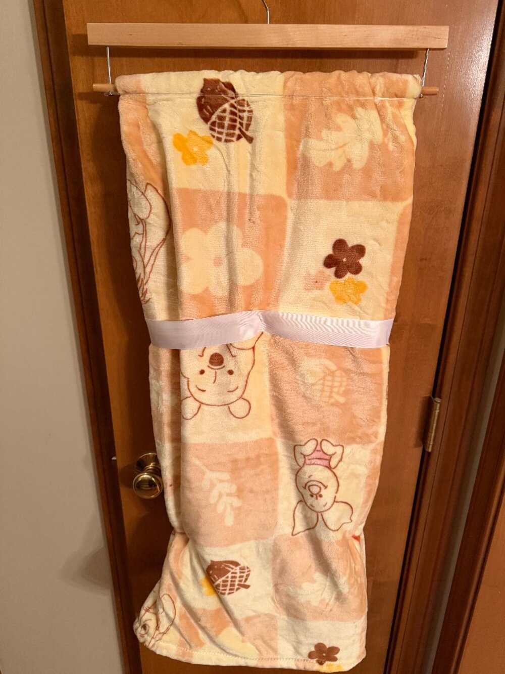Disney Winnie the Pooh & Piglet Acorns & Fall Leaves Plush Blanket 60 x 70"